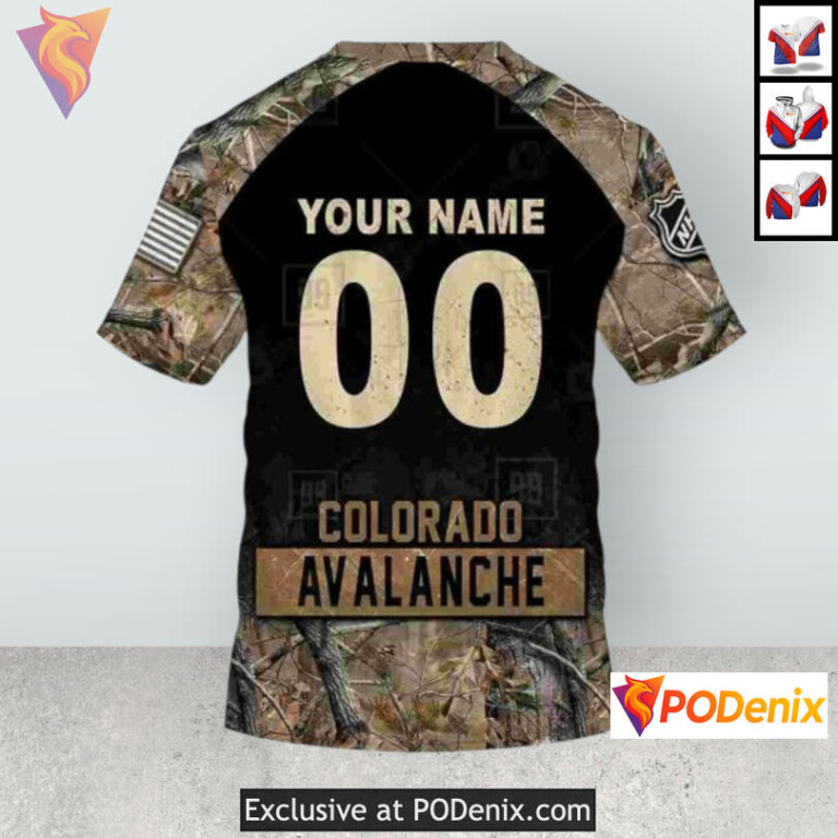 Hunting Camouflage Outdoor Style Colorado Avalanche Womens Hoodie Custom Hoodie - 4