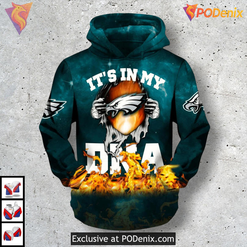 In My DNA Quote Style Philadelphia Eagles All Over Print Hoodie Custom In My DNA Quote Style Philadelphia Eagles All Over Print Hoodie Custom
