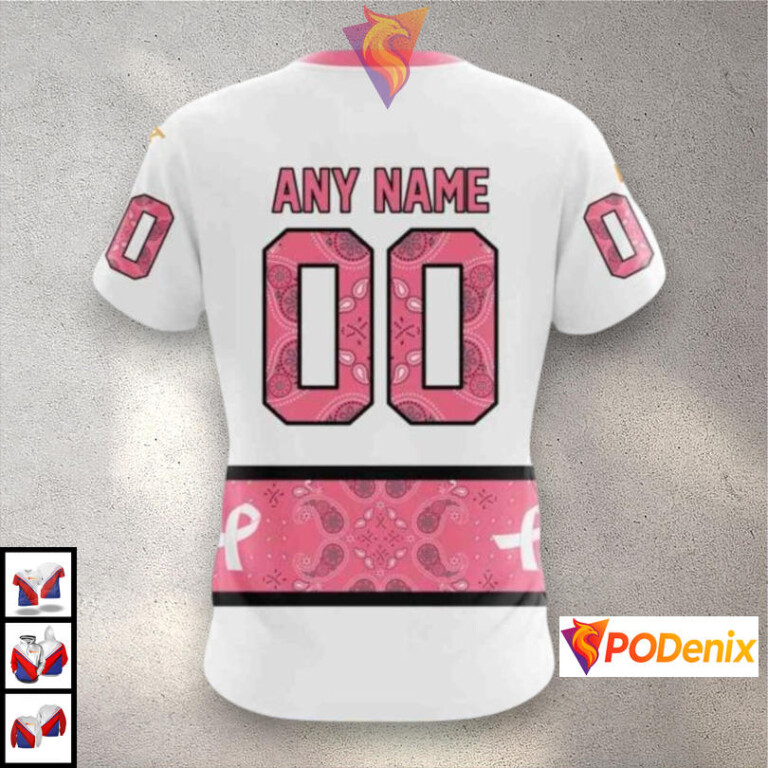 In October We Wear Pink Breast Cancer Awareness Pittsburgh Penguins Sweatshirt Hoodie NHL 3D - 3