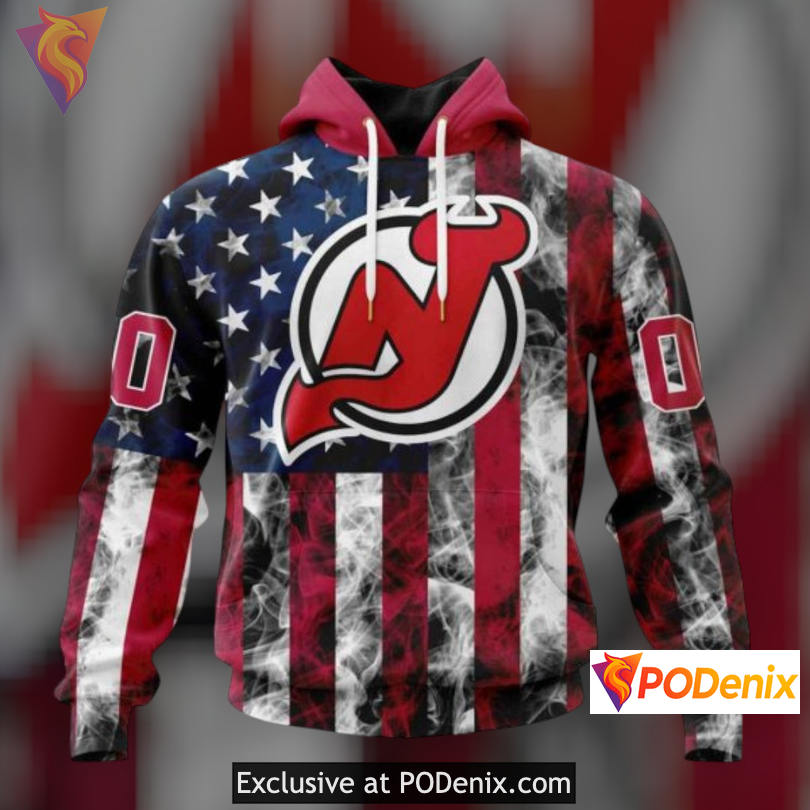 Independence Day Celebration New Jersey Devils All Over Print Hoodie Custom