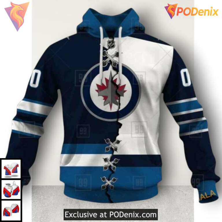 Pride Gradient Color Design Winnipeg Jets Sweatshirt Hoodie 3D Hockey Style