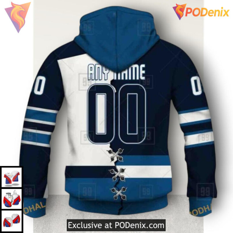 Pride Gradient Color Design Winnipeg Jets Sweatshirt Hoodie 3D Hockey Style - 2
