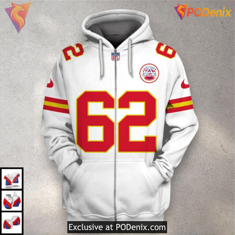 Joe Thuney Conference Champs Kansas City Chiefs Hoodies For Men White Zip Up - 1