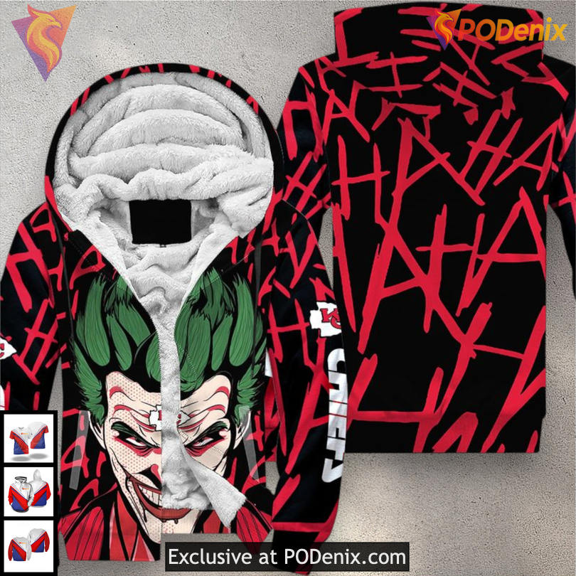 Joker Halloween Kansas City Chiefs Youth Hoodie Limited Edition 3D Style Joker Halloween Kansas City Chiefs Youth Hoodie Limited Edition 3D Style