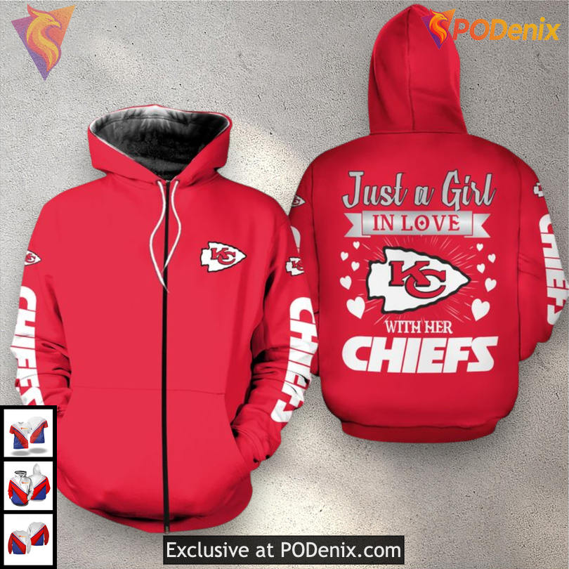 Just A Girl In Love Kansas City Chiefs Hoodie For Men Christmas Zip Up Gear Just A Girl In Love Kansas City Chiefs Hoodie For Men Christmas Zip Up Gear