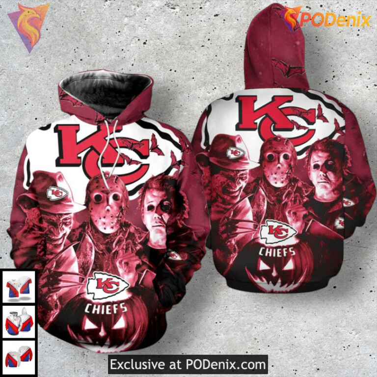 Kansas City Chiefs All Over Print Hoodie Adult Gothic Fan Sweatshirt Edition