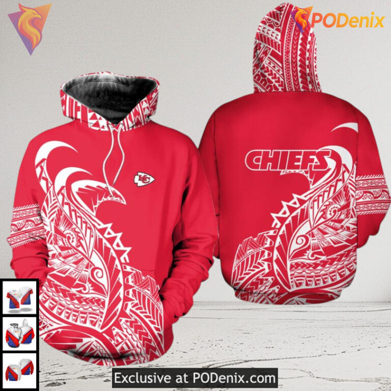 Kansas City Chiefs Youth Hoodie Red White Black Chiefs Zip Up Limited Gear