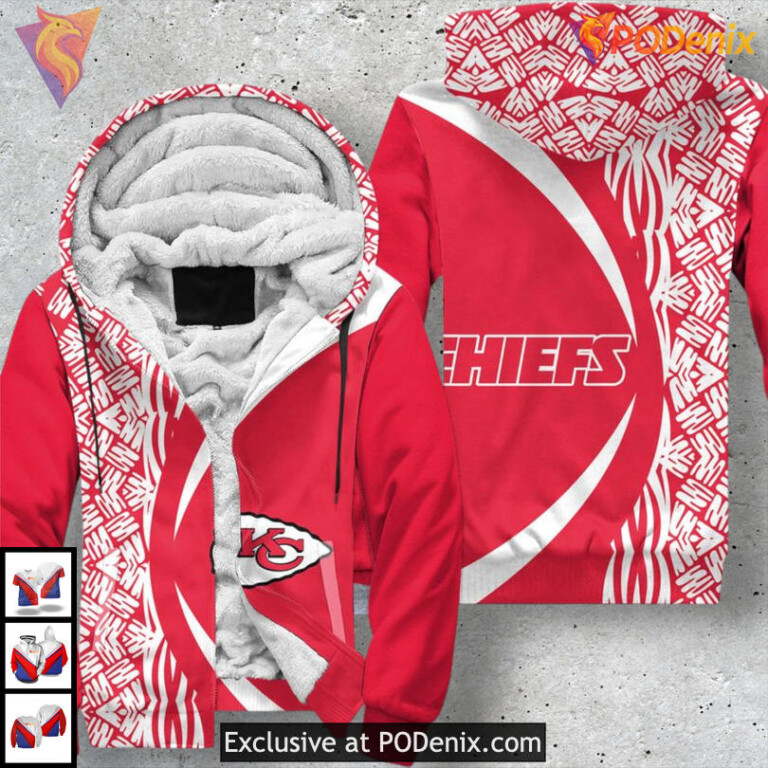 Kansas City Chiefs Zip Up Hoodie Youth Custom Chiefs 3D Edition Apparel - 2