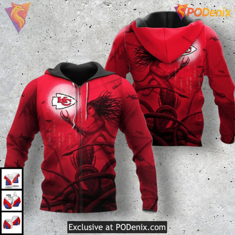 Kc Chiefs Mens Hoodie Youth Limited 3D Fearless Quote Football Edition - 1