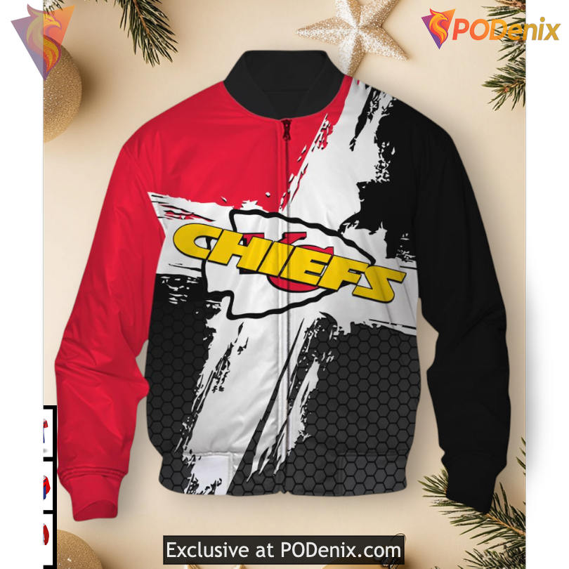 Kc Chiefs Youth Hoodie Hexagon Brushstroke Design, 3D Limited Edition Apparel Kc Chiefs Youth Hoodie Hexagon Brushstroke Design, 3D Limited Edition Apparel