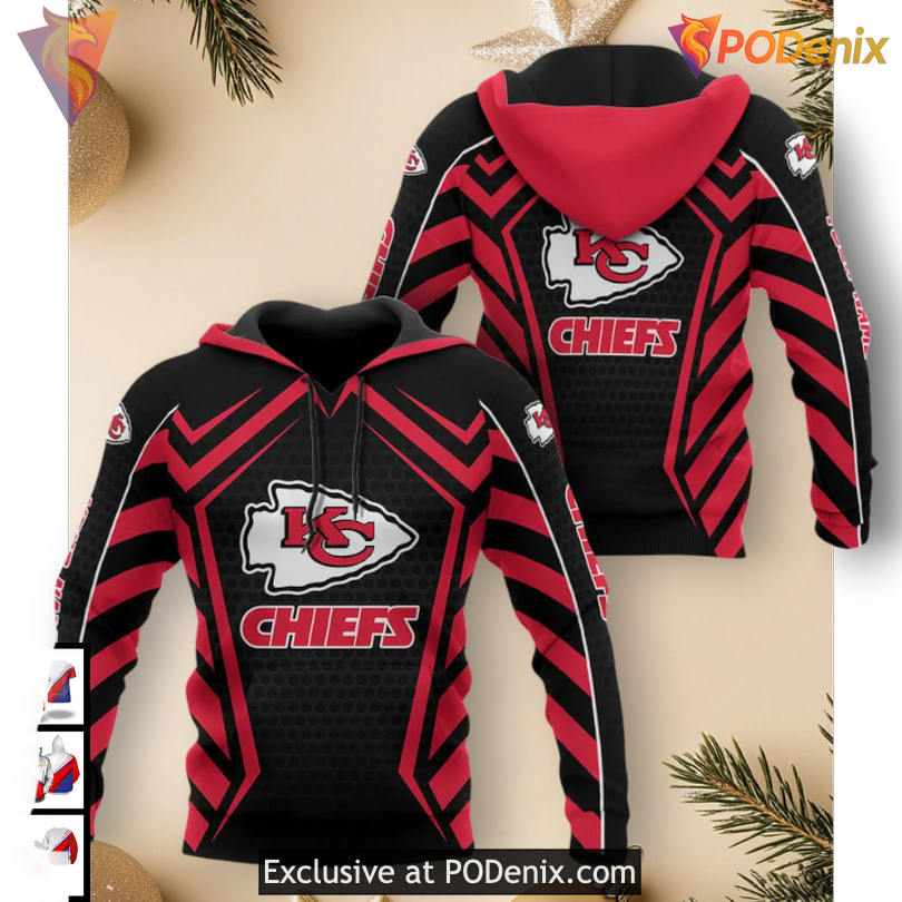 Kc Chiefs Zip Up Hoodie Hexagonal Warrior Print, Personalized Fan 3D Gear Kc Chiefs Zip Up Hoodie Hexagonal Warrior Print, Personalized Fan 3D Gear