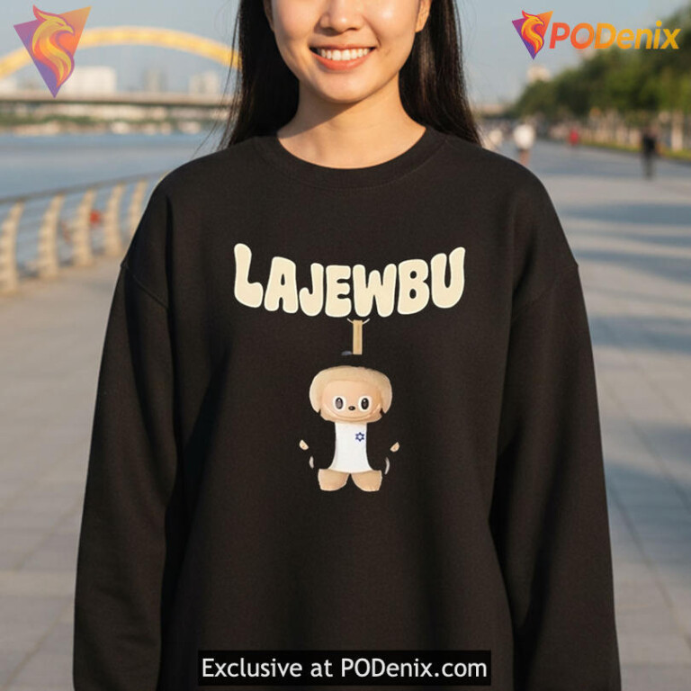 Lajewbu Parody Shirt, Cute Labubu inspired cartoon style, meme graphic wear - 1
