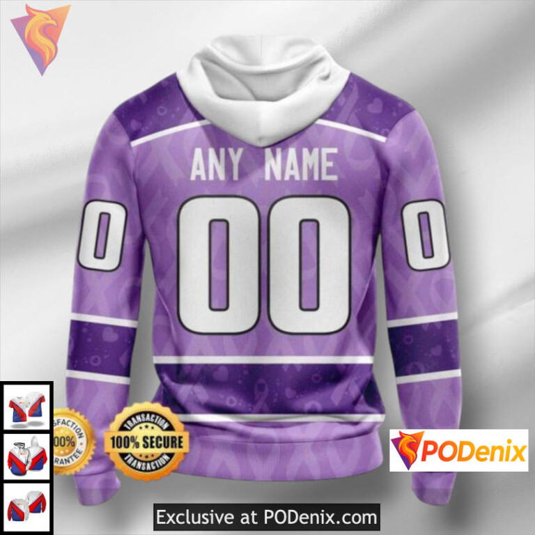 Lavender Cancer Support Anaheim Ducks Hoodie For Men Women 3D Awareness Gear - 1