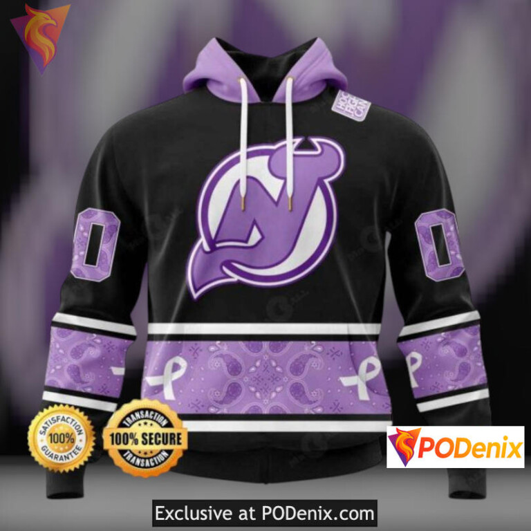 Lavender Cancer Support Tribute New Jersey Devils Holiday Hoodie Custom Hoodie 3D