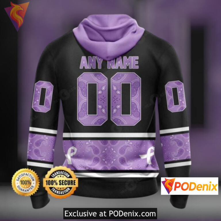 Lavender Cancer Support Tribute New Jersey Devils Holiday Hoodie Custom Hoodie 3D - 1