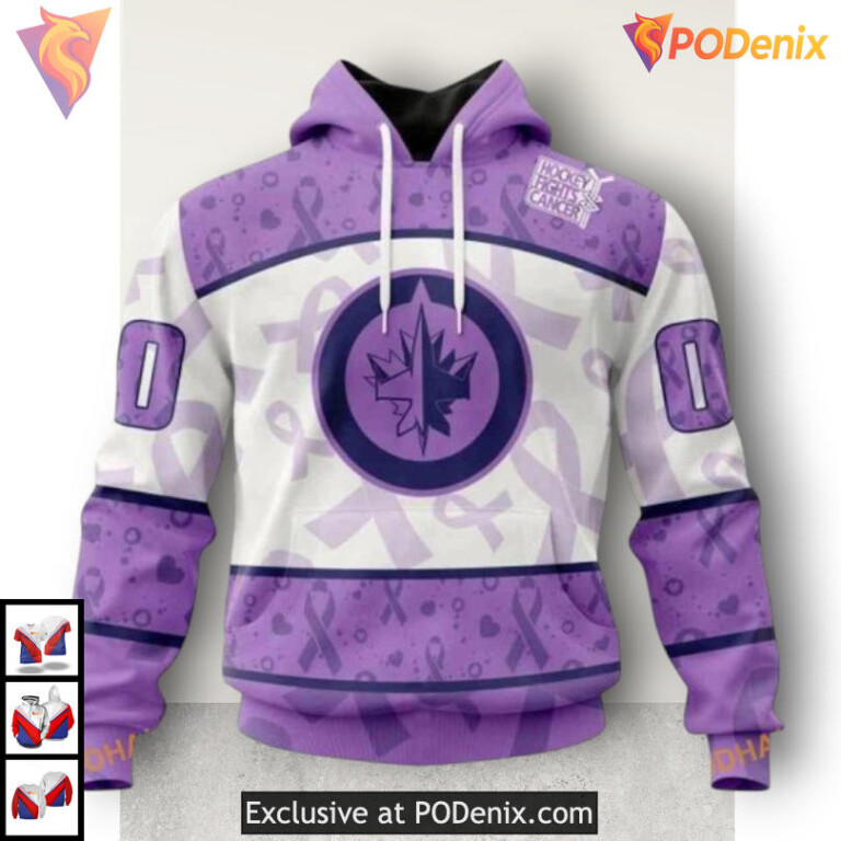 Puzzle Gradient Full Color Design Winnipeg Jets Zip Up Hoodie Custom 3D Apparel