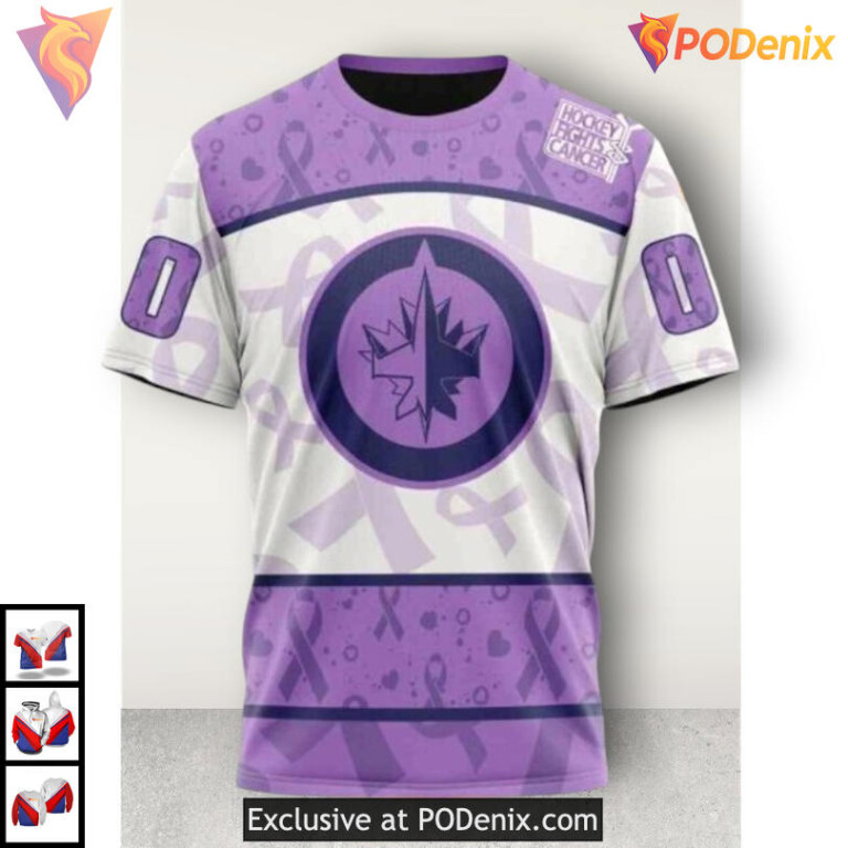 Puzzle Gradient Full Color Design Winnipeg Jets Zip Up Hoodie Custom 3D Apparel - 2