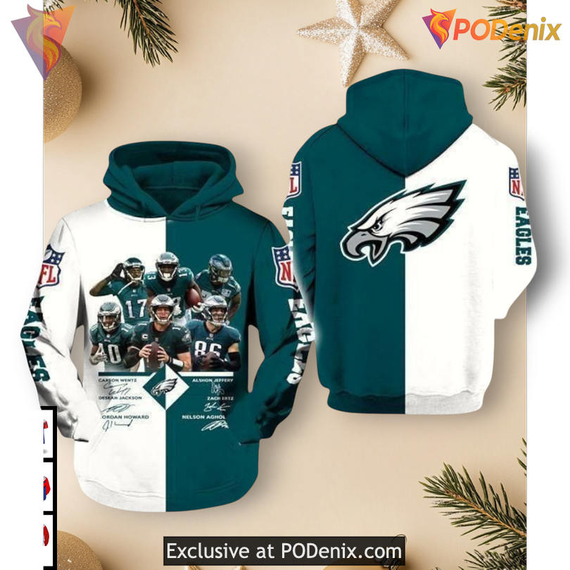 Legendary Players Autograph Edition Philadelphia Eagles Hoodies Christmas Zip Style Legendary Players Autograph Edition Philadelphia Eagles Hoodies Christmas Zip Style