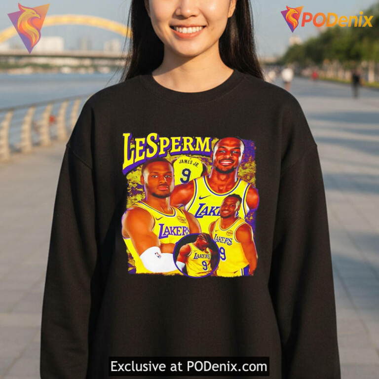 Lesperm Shirt Basketball Royalty Lakers Meme Retro Style Fan Design - 1