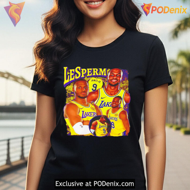Lesperm Shirt Basketball Royalty Lakers Meme Retro Style Fan Design - 2