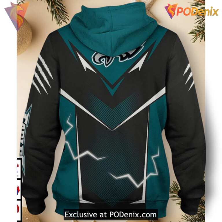 Lightning Energy Graphic Edition Philadelphia Eagles Mens Hoodies for True Supporters - 1