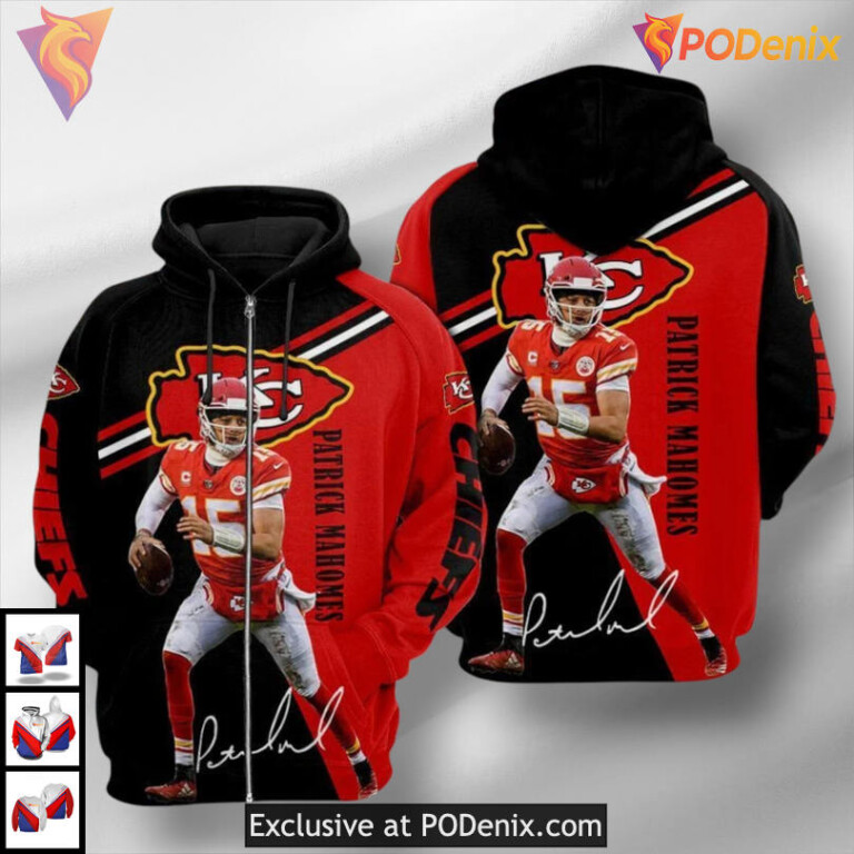 Mahomes Elite 3D Sweatshirt Kansas City Chiefs Vintage Hoodie Exclusive NFL Apparel
