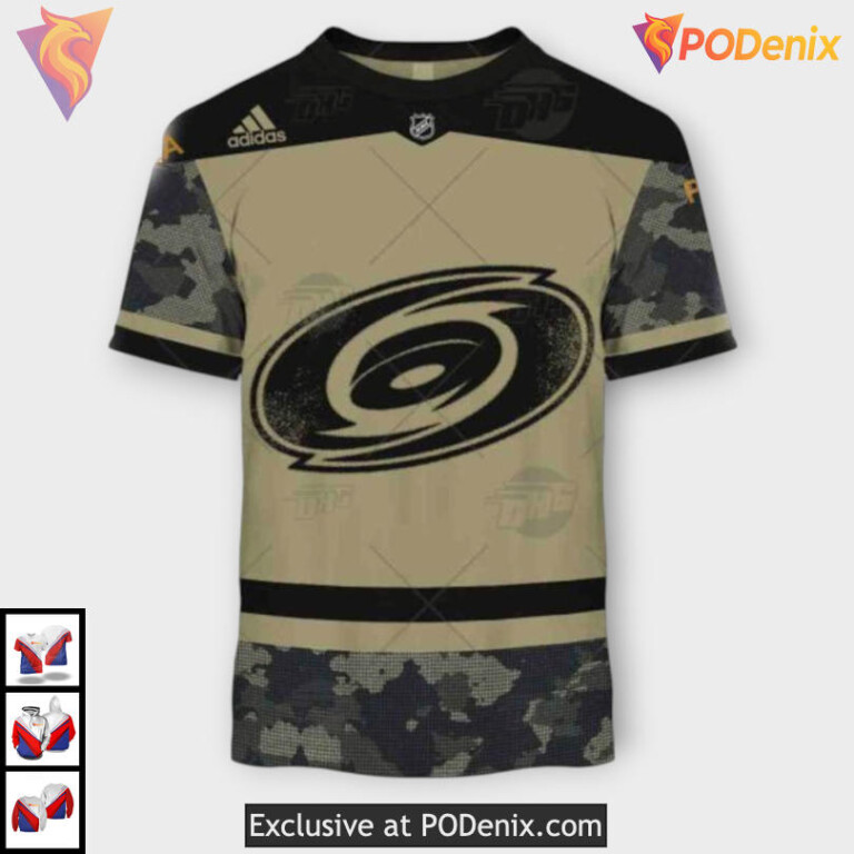 Military Appreciation Jersey Custom Name Carolina Hurricanes Hoodie 3D Edition - 2