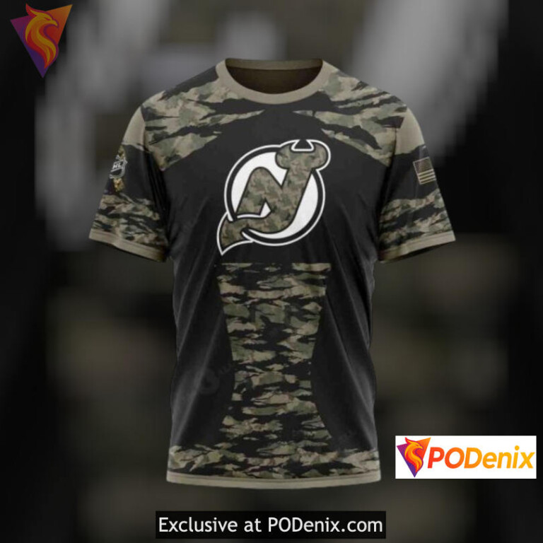 Military Members Kits V5 Design New Jersey Devils Kids Hoodie Special Hoodie 3D - 2