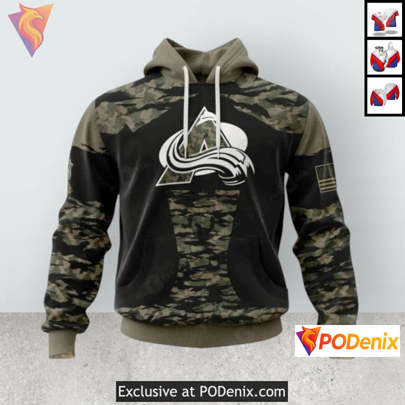 Military Members Kits V5 Tribute Colorado Avalanche Pullover Hoodie Custom 3D