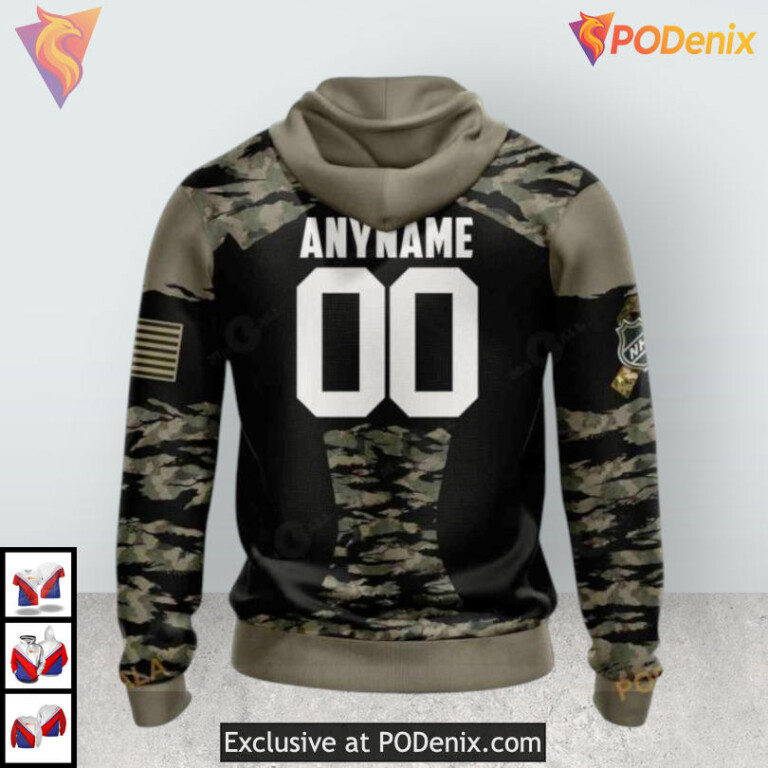 Military Members Tribute V5 Jersey Custom Custom Name Seattle Kraken Hoodie 3D - 1