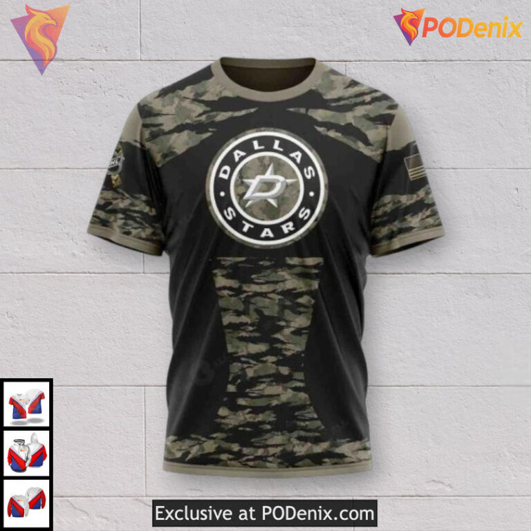 Military Members V5 Jersey Kit Dallas Stars Youth Hoodie Custom Design - 2