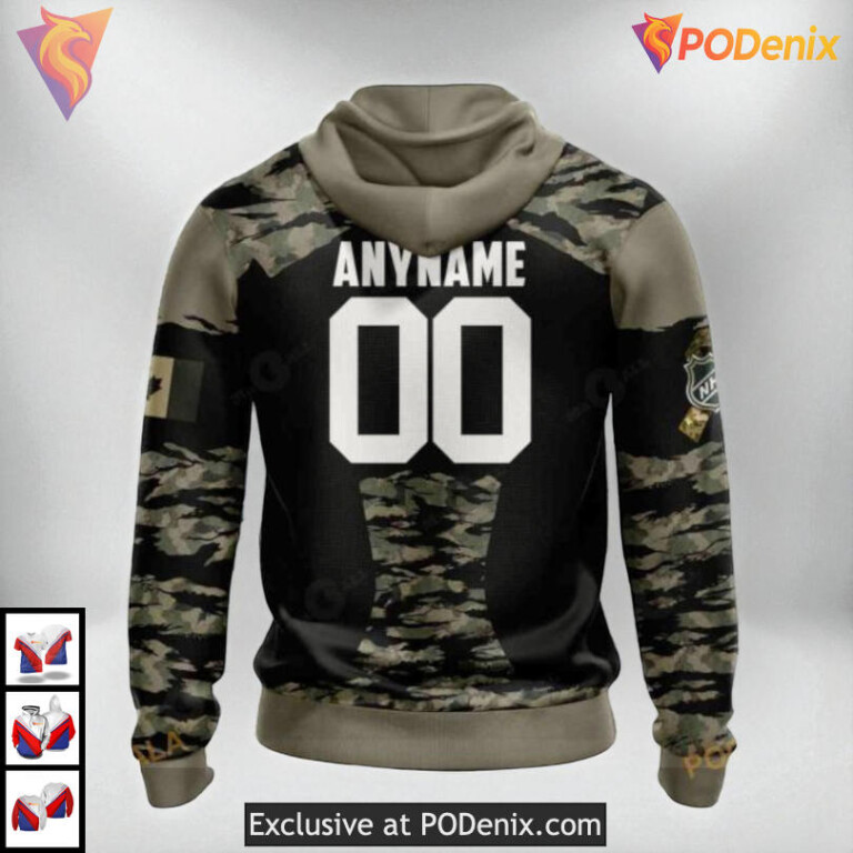 Military Members V5 Jersey Kit NHL Montreal Canadiens Kids Hoodie 3D - 1