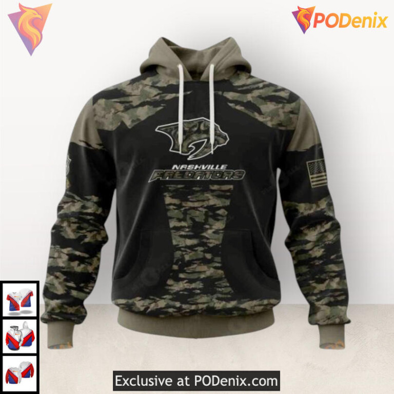 Military Members V5 Jersey Kits Nashville Predators Kids Hoodie Special Edition