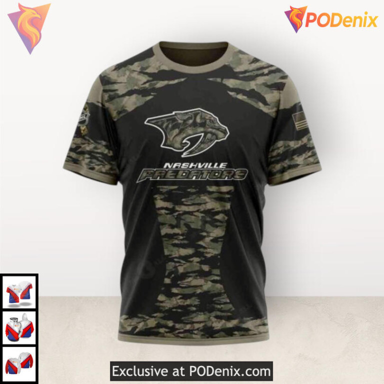 Military Members V5 Jersey Kits Nashville Predators Kids Hoodie Special Edition - 2