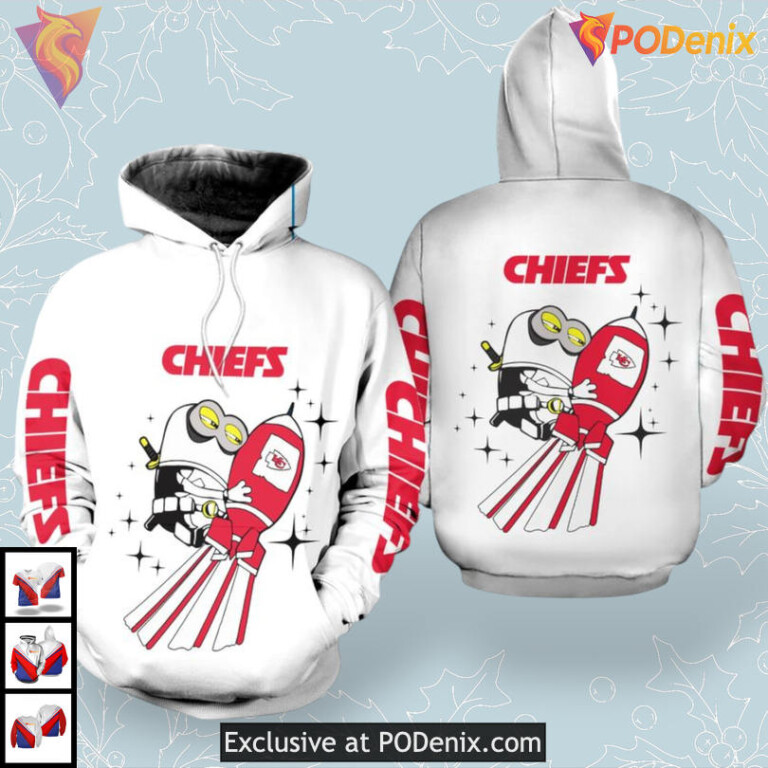 Minions Theme Vintage Kansas City Chiefs Hoodie 3D Edition