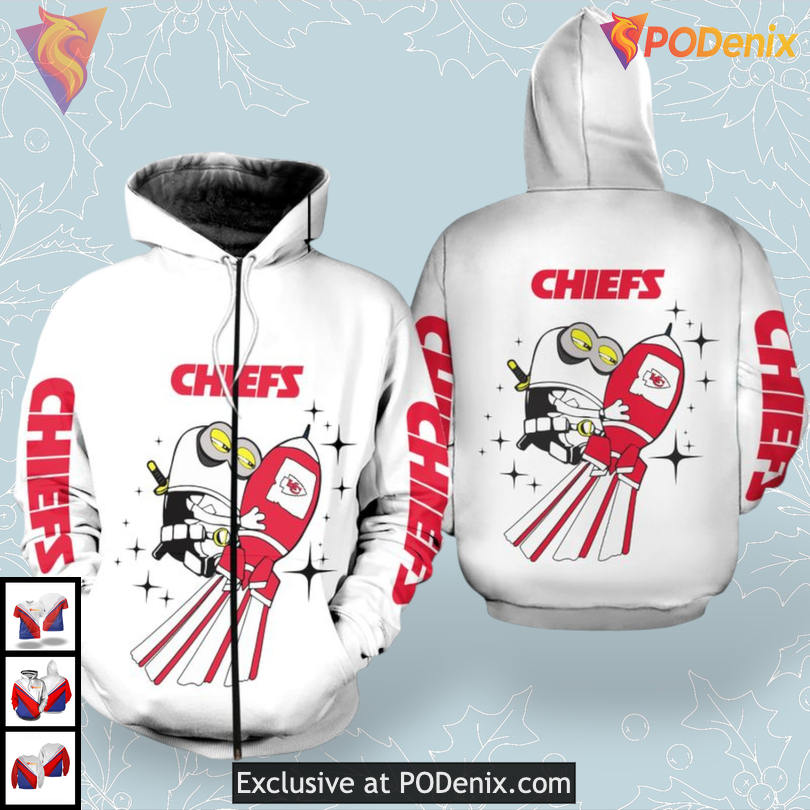 Minions Theme Vintage Kansas City Chiefs Hoodie 3D Edition Minions Theme Vintage Kansas City Chiefs Hoodie 3D Edition