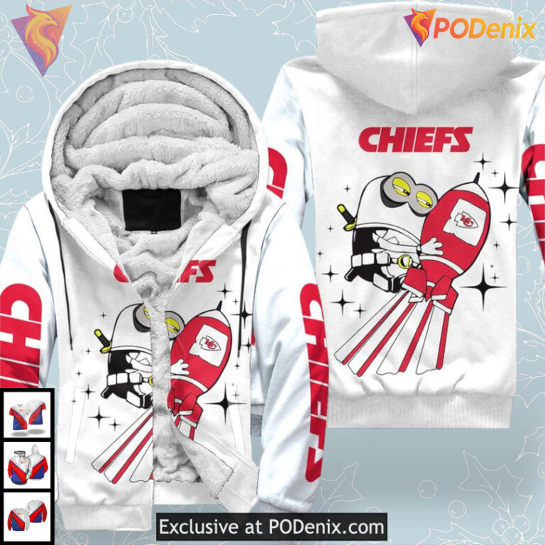 Minions Theme Vintage Kansas City Chiefs Hoodie 3D Edition - 2