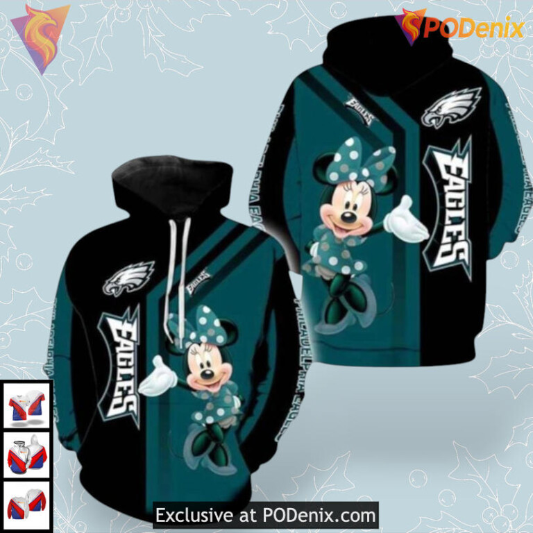 Minnie Mouse Full 3D Edition Philadelphia Eagles Vintage Hoodie Personalized Gift