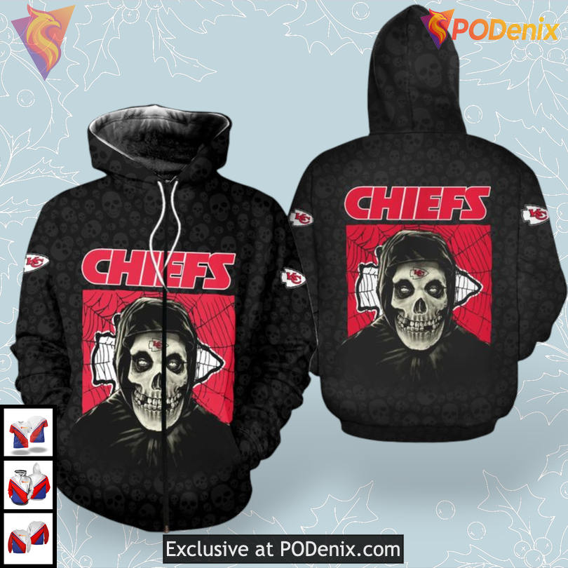 Misfit Edition Kc Chiefs Hoodie Sweatshirt, Halloween Horror Fan Apparel Misfit Edition Kc Chiefs Hoodie Sweatshirt, Halloween Horror Fan Apparel