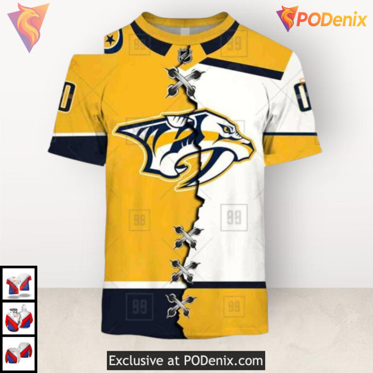 Mix Color Jersey 2025 Concept Nashville Predators Personalized 3D Hoodie Custom - 1