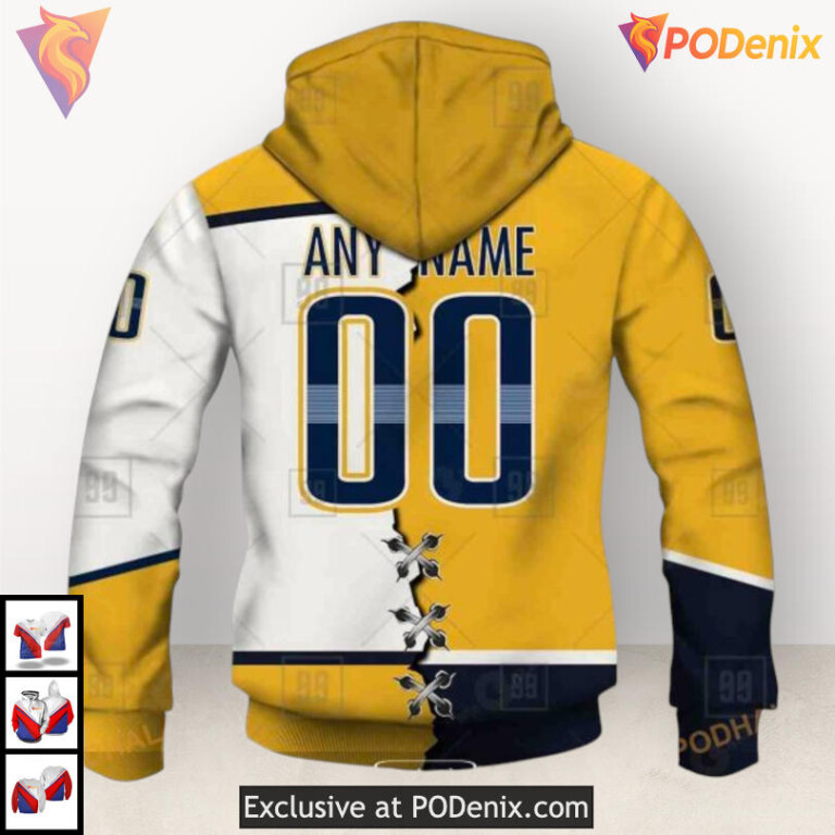 Mix Color Jersey 2025 Concept Nashville Predators Personalized 3D Hoodie Custom - 2