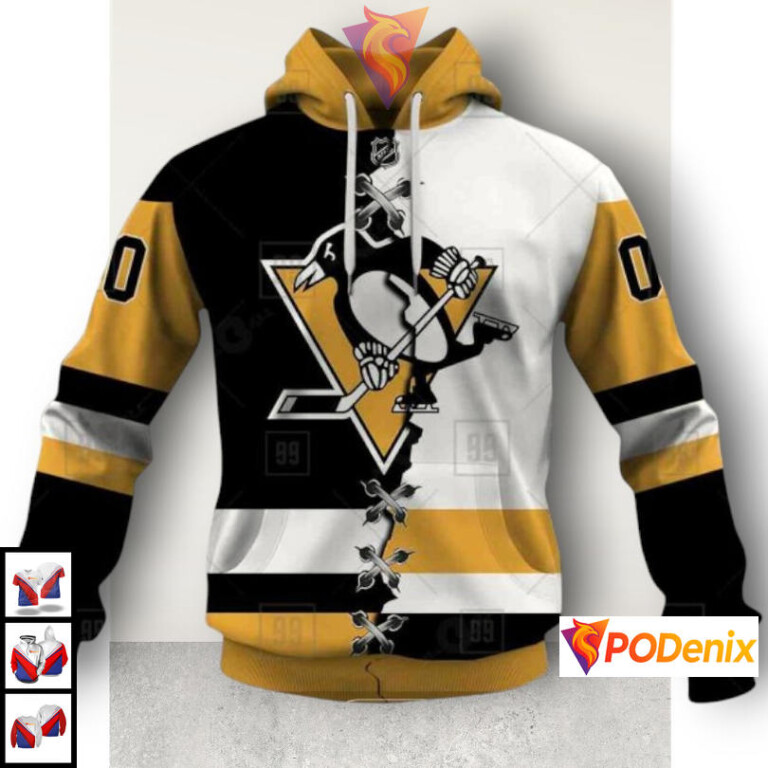 Mix Color Jersey 2025 Concept NHL Pittsburgh Penguins Hoodie 3D Custom Apparel