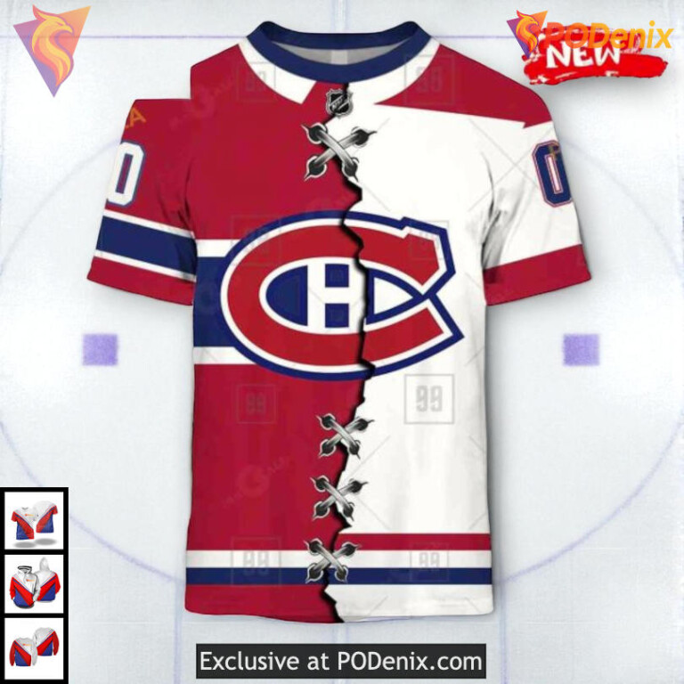 Mix Color Jersey 2025 Edition NHL Custom Number Montreal Canadiens Hoodie 3D - 1