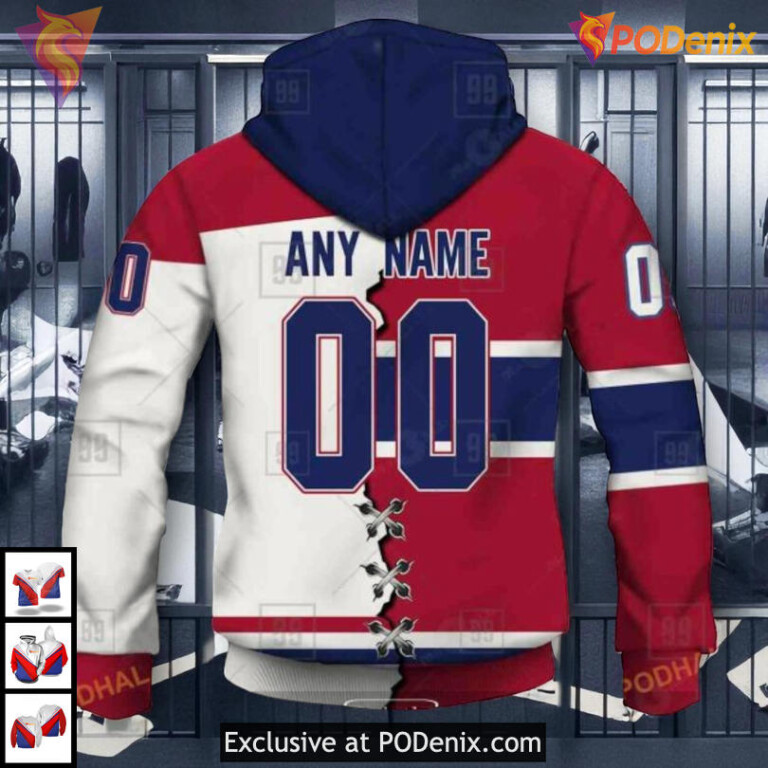 Mix Color Jersey 2025 Edition NHL Custom Number Montreal Canadiens Hoodie 3D - 2