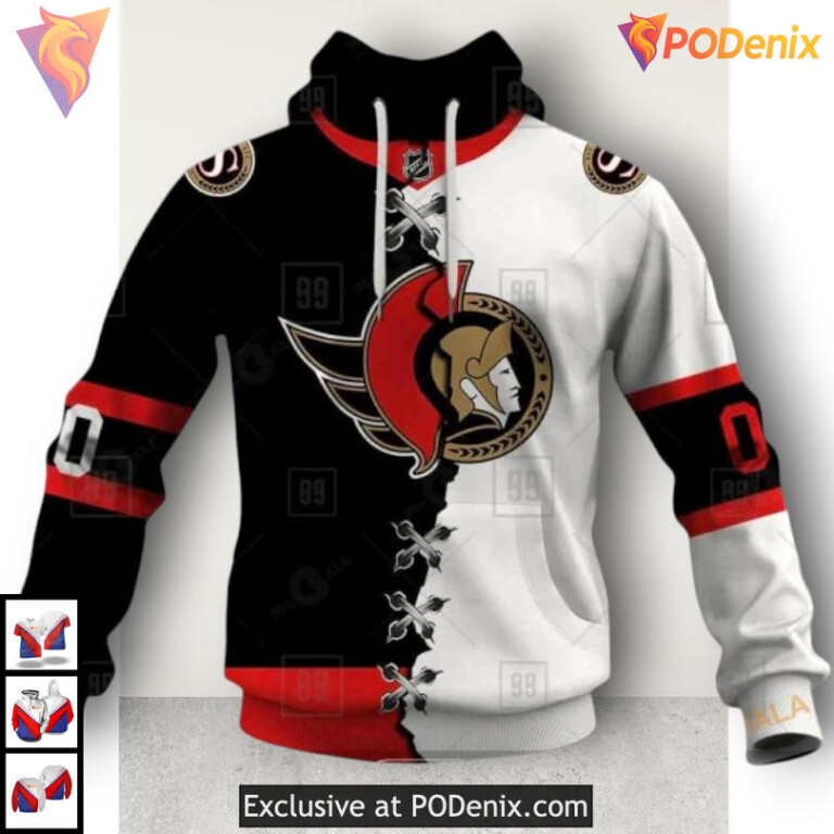 Mix Color Jersey 2025 Special Edition NHL Ottawa Senators Pullover Hoodie 3D