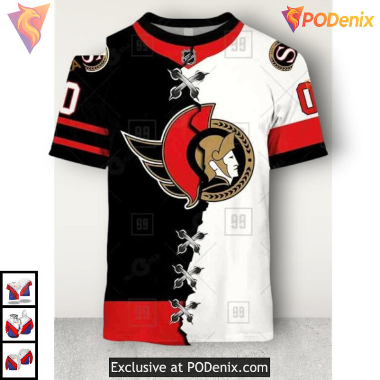 Mix Color Jersey 2025 Special Edition NHL Ottawa Senators Pullover Hoodie 3D - 1