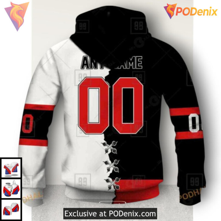Mix Color Jersey 2025 Special Edition NHL Ottawa Senators Pullover Hoodie 3D - 2
