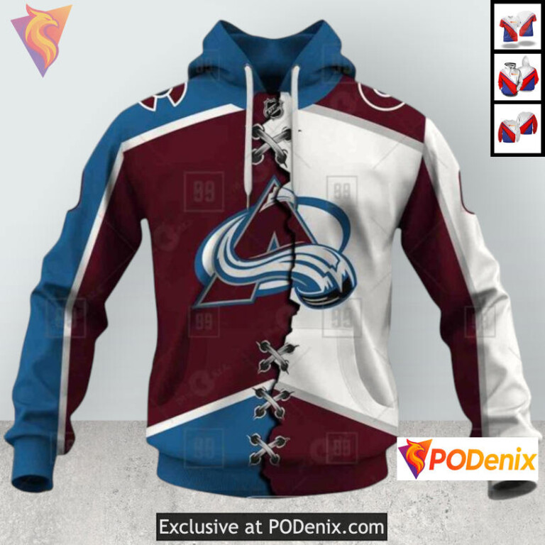 Mix Color Jersey 2025 Tribute Colorado Avalanche Kids Hoodie Custom 3D
