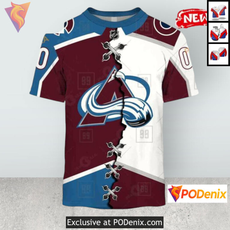Mix Color Jersey 2025 Tribute Colorado Avalanche Kids Hoodie Custom 3D - 1