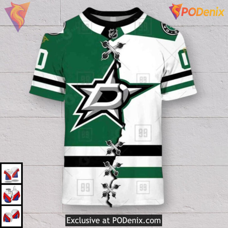 Mix Color Jersey 2025 Tribute Dallas Stars Personalized 3D Hoodie 3D Shirt - 1